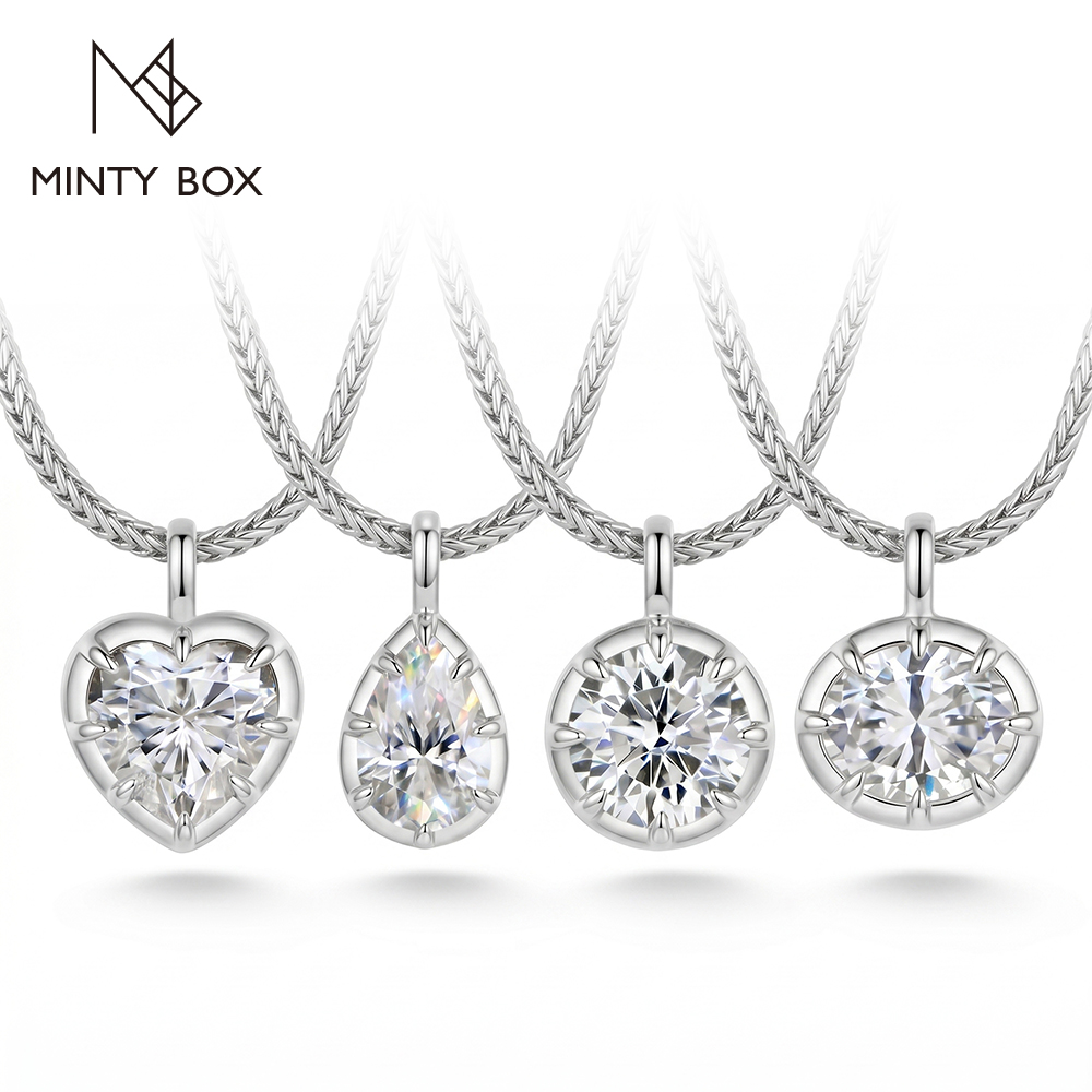 Bezels Set Pendant - Коллекция кулонов MINTYBOX с муассанитом в