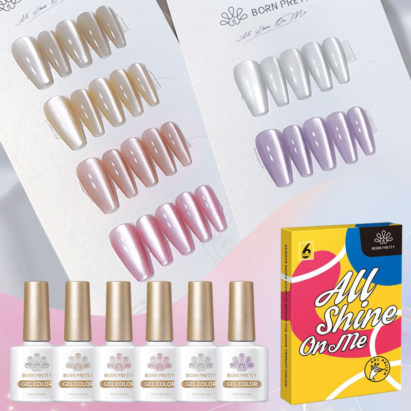 BORN PRETTY Набор из 6 гель-ла – обзор и цена Resin Glitter Pack